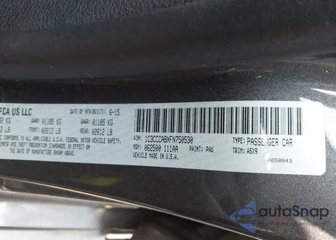 2015 Chrysler 200 Limited из США, поврежденный, VIN 1C3CCCABXFN750530